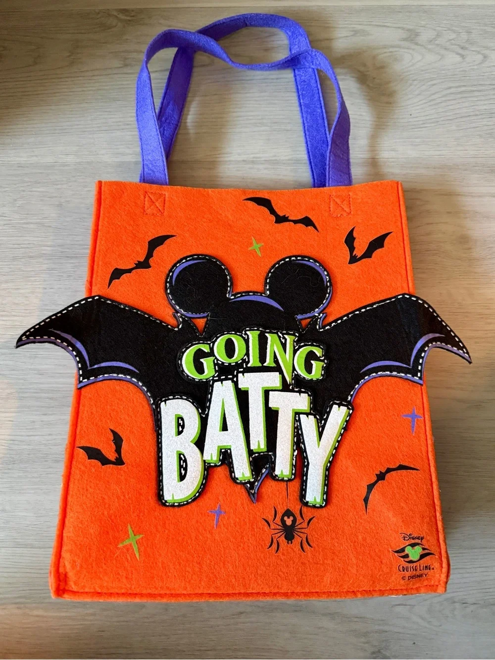 DISNEY CRUISE LINE HALLOWEEN CANDY BAG HALLOWEEN ON THE HIGH SEAS GOING BATTY